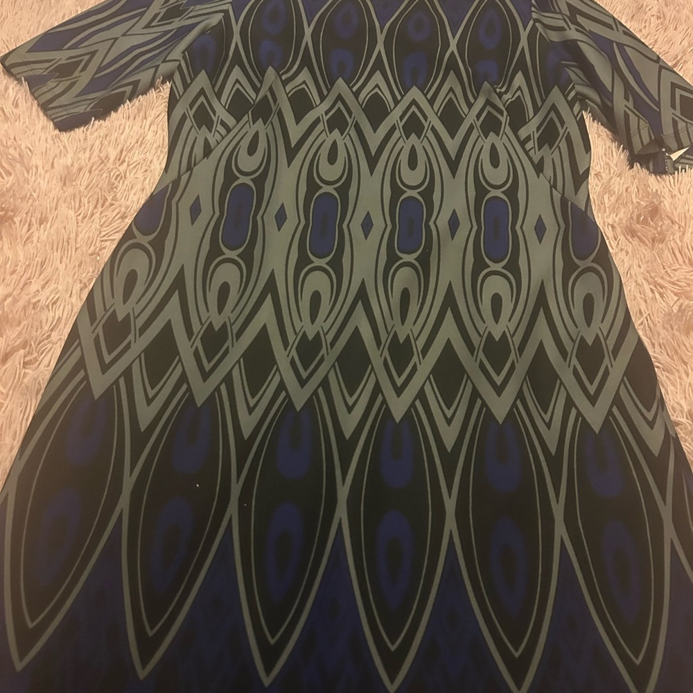 Chic Long Sleeve Patterned Dress